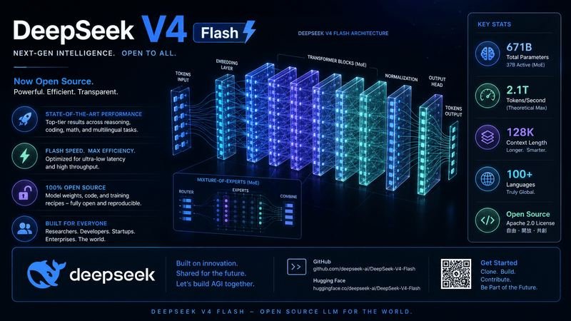 DeepSeek-V4-Flash ya es oficial y open-source: 304B parámetros que rozan a Claude Opus-4.8 a precio de derribo